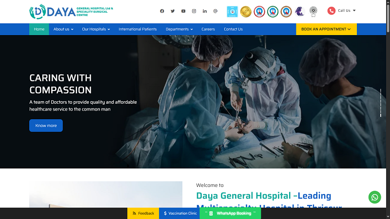 Daya Hospital Website