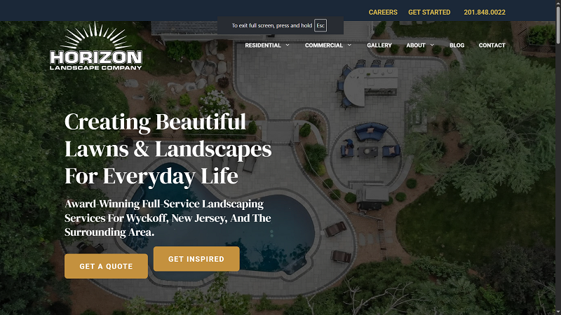 Horizon Landscape Website