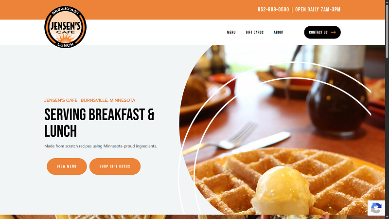 Jensen's cafe Website